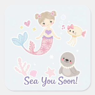 Sea You Soon Square Sticker