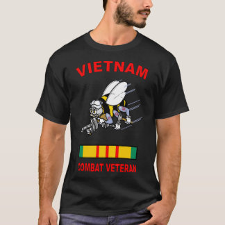 Seabees Vietnam Veteran Combat   T-Shirt
