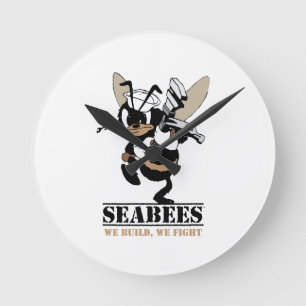 Seabees We build We Fight Clock