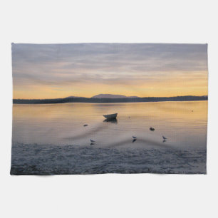 Seabirds and Boat Tea Towel