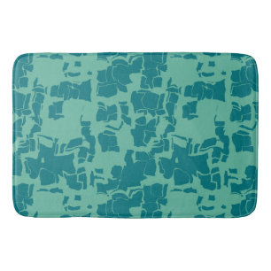Seabolt Blue Abstract  Bath Mat