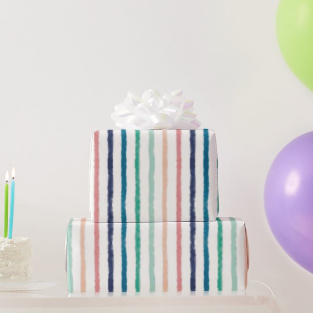 Seabreeze Stripes Wrapping Paper (Party Gifts)