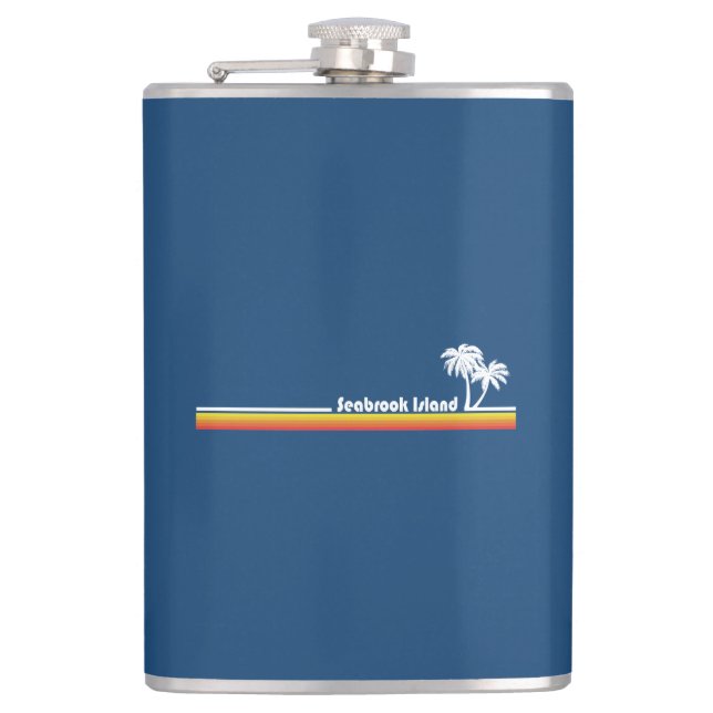 Seabrook Island South Carolina Hip Flask (Front)