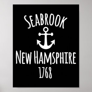 Seabrook New Hampshire Sailing Boating Nautical Poster