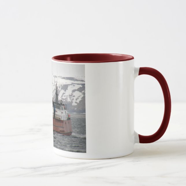 Seabrooke, Crab Boat in Dutch Harbour, Alaska Mug (Right)