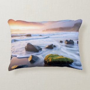 Seacoast Ocean Sea Nature Ice Water Sunset Beach Decorative Cushion