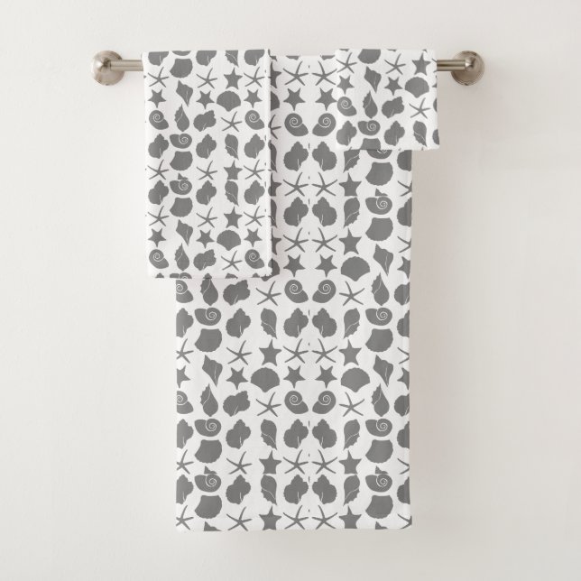 Seacombers dark grey bath towel set (Insitu)