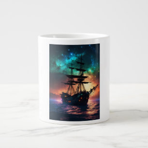 "Seafarer's Voyage Pirate Ship Cup" Large Coffee Mug