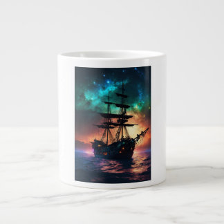 "Seafarer's Voyage Pirate Ship Cup" Large Coffee Mug