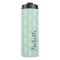 Seafoam and Grey Arrows Monogram