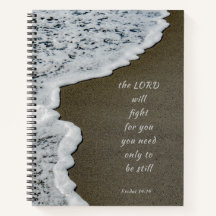 Seafoam Beach Bible Verse Spiral Notebook