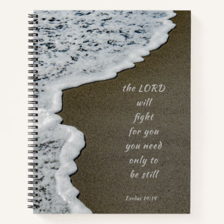 Seafoam Beach Bible Verse Spiral Notebook