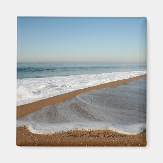 Seafoam Beach Magnet Square (Front)