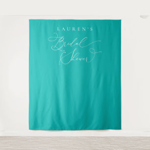 Seafoam Blue Green Bridal Shower Photo Backdrop Tapestry
