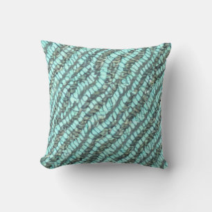 Seafoam Boucle Woven Pattern Cushion