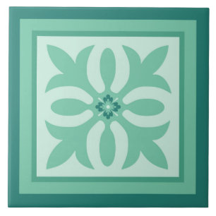 Seafoam colours pattern feature tile