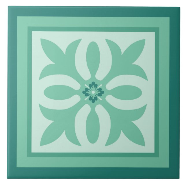 Seafoam colours pattern feature tile (Front)