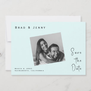 Seafoam Couple Photo  Wedding Save the Date