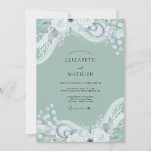 Seafoam Ethereal Vine Wedding Invitation