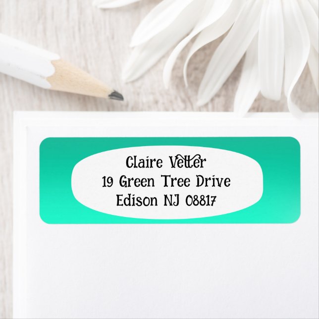 Seafoam Fade  Return Address Label (Insitu)