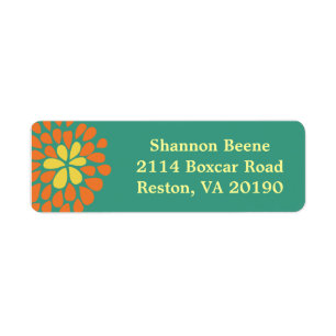 Seafoam Floral Address Labels