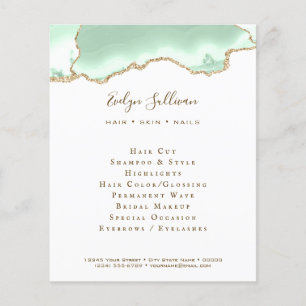 Seafoam green agate flyer