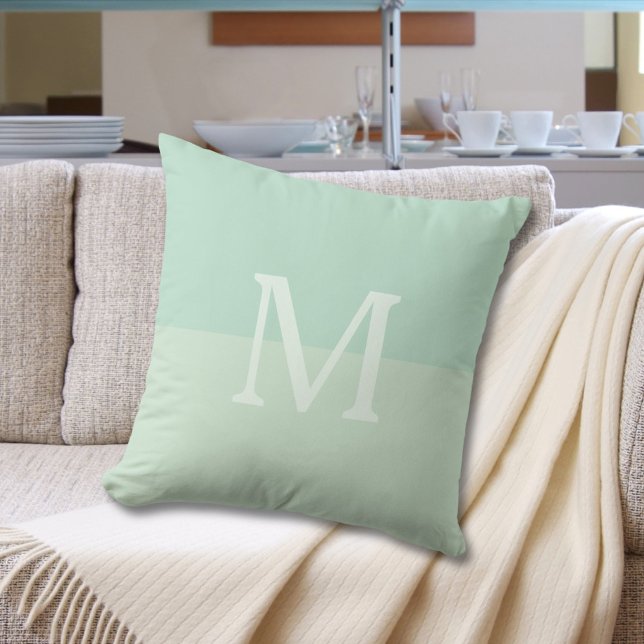 Seafoam Green Custom Monogram  Cushion (Creator Uploaded)