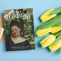 Seafoam Green Elegant White Overlay Photo Graduate