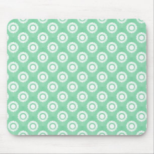 Seafoam Green Funky Flower Mousepad