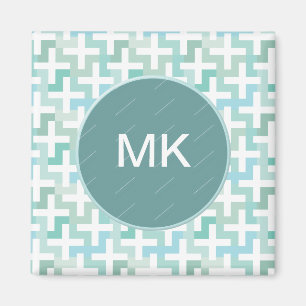 Seafoam Green Geometric Magnet