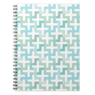 Seafoam Green Geometric Notebook