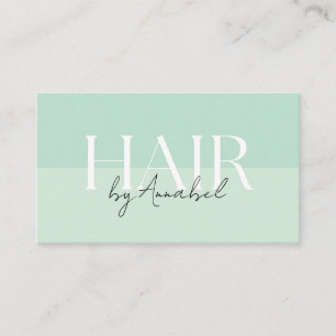 Seafoam Green Hair Stylist QR Code Business Card