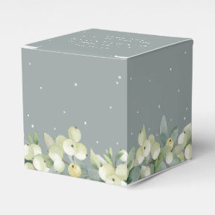 Seafoam Green Snowberry+Eucalyptus Bridal Shower Favour Box