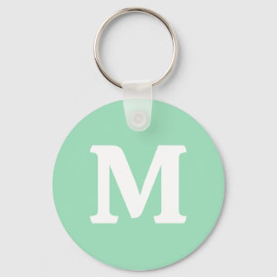 Seafoam Green Solid Color Key Ring
