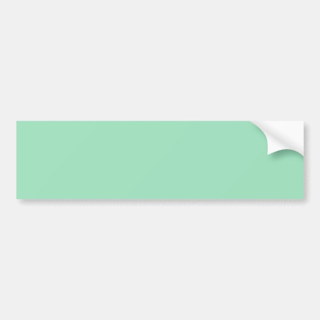Seafoam Green Solid Colour Bumper Sticker (Front)