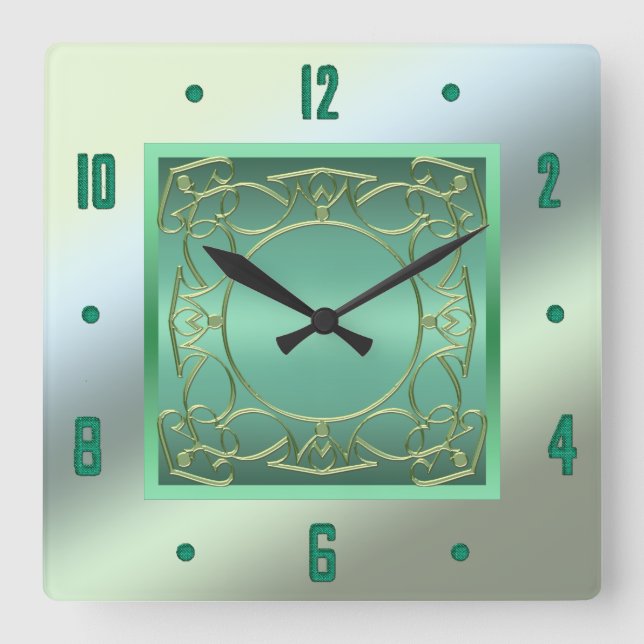 Seafoam Green Wall Clock (Front)