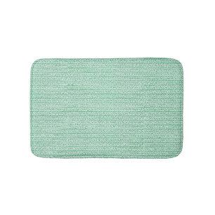 Seafoam Green Weave Mesh Look Bath Mat