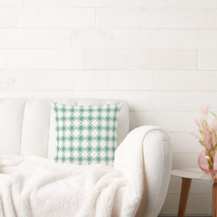 Seafoam Harlequin Cushion