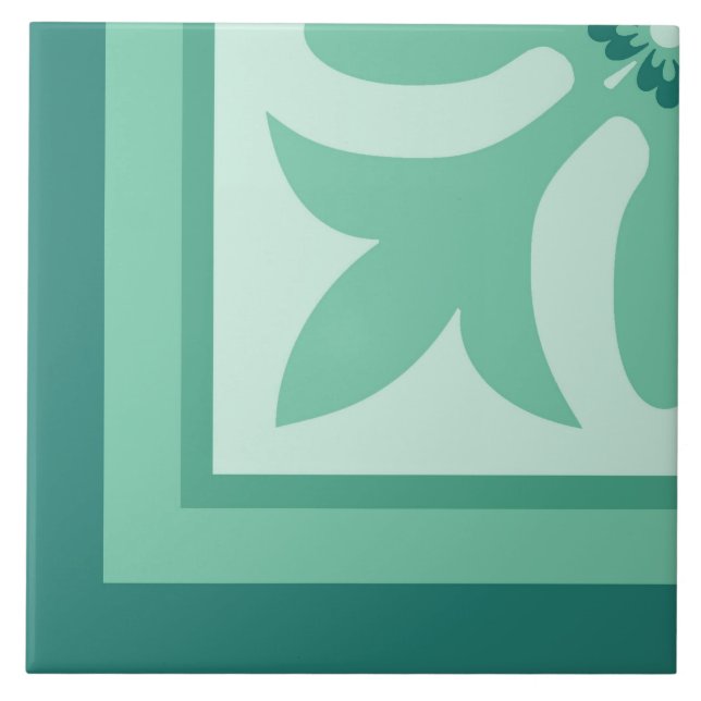 Seafoam large quarter feature tile (Front)