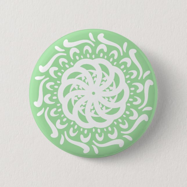 Seafoam Mandala 6 Cm Round Badge (Front)