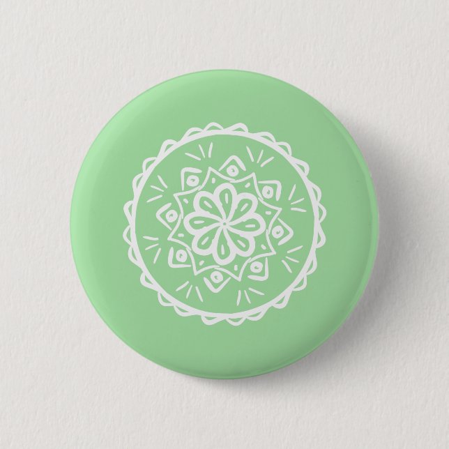Seafoam Mandala 6 Cm Round Badge (Front)