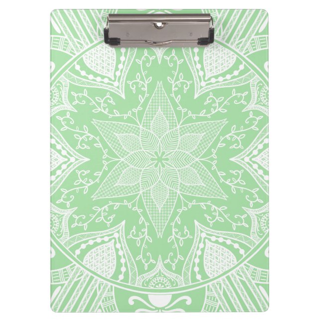 Seafoam Mandala Clipboard (Front)