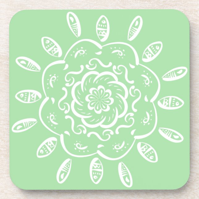 Seafoam Mandala Coaster (Front)