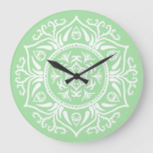 Seafoam Mandala Large Clock