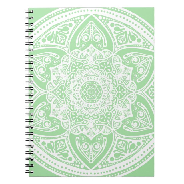 Seafoam Mandala Notebook (Front)