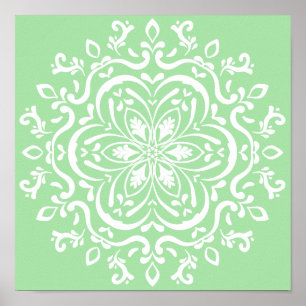 Seafoam Mandala Poster