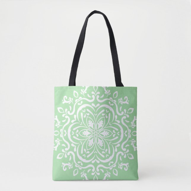 Seafoam Mandala Tote Bag (Front)