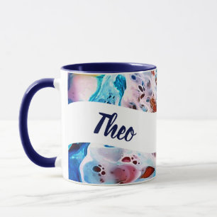 Seafoam marble personalised coffee mug