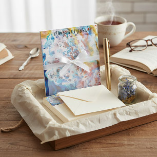Seafoam marble personalised notepad