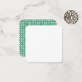 Seafoam Rattan Flat Note Card